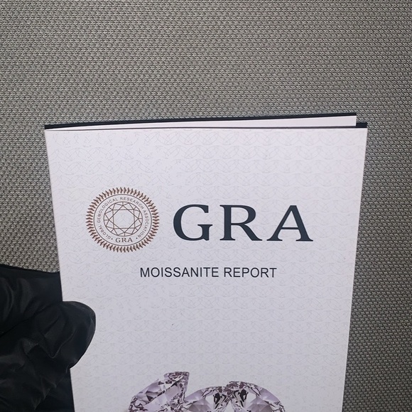 1CT Moissanite Engagement Halo Ring – VVS Clarity – 925 Sterling Silver - Picture 4 of 5